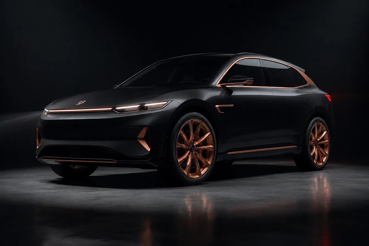 Premium copper-accented electric concept SUV